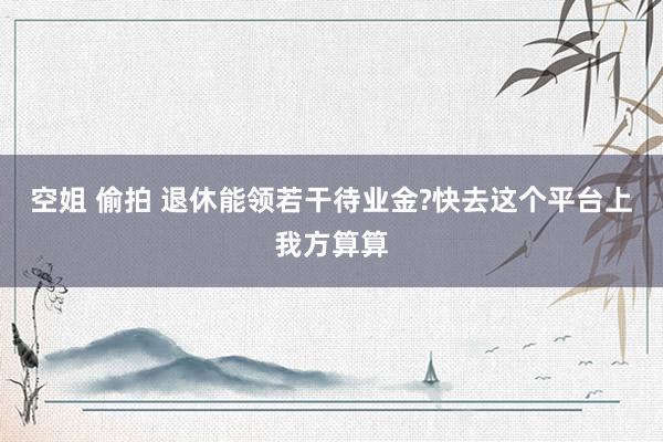 空姐 偷拍 退休能领若干待业金?快去这个平台上我方算算