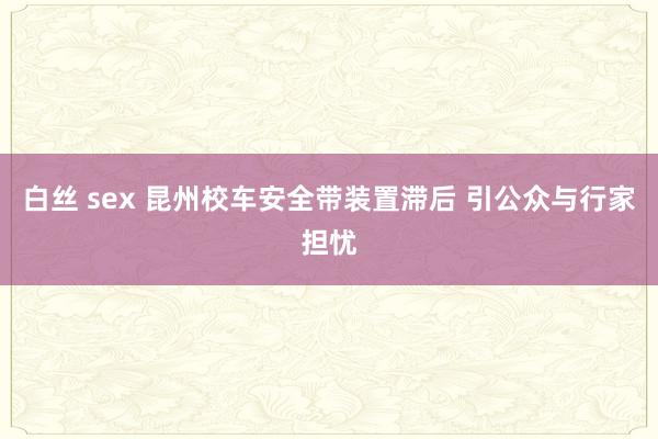 白丝 sex 昆州校车安全带装置滞后 引公众与行家担忧