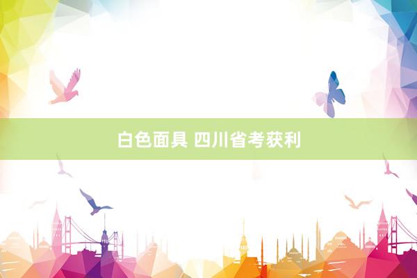 白色面具 四川省考获利