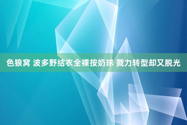 色狼窝 波多野结衣全裸按奶球 戮力转型却又脱光