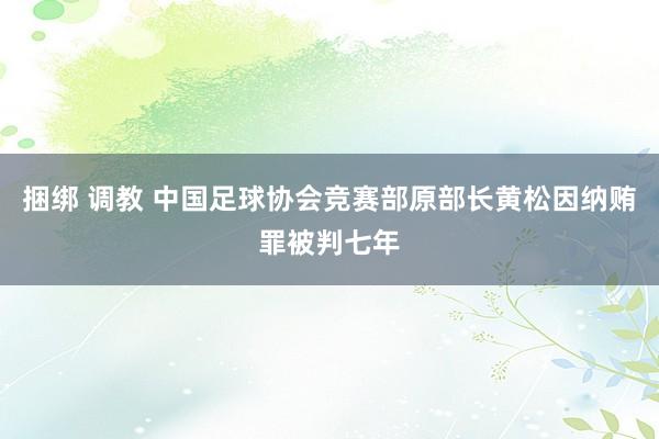 捆绑 调教 中国足球协会竞赛部原部长黄松因纳贿罪被判七年