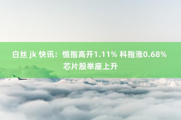 白丝 jk 快讯：恒指高开1.11% 科指涨0.68% 芯片股举座上升
